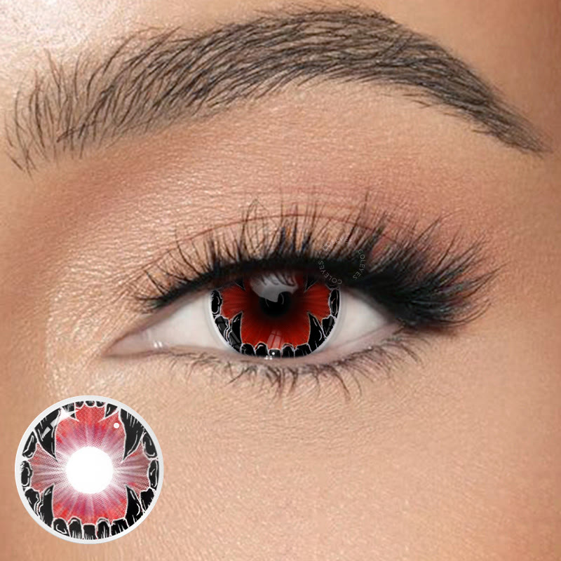 Coleyes Fenrir Red 1-Day Cosplay Colored Contacts - image 1
