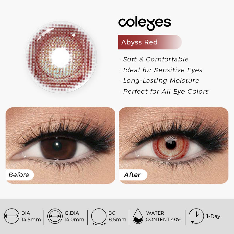 Coleyes  Abyss Red 1-Day Cosplay Colored Contacts - image 3