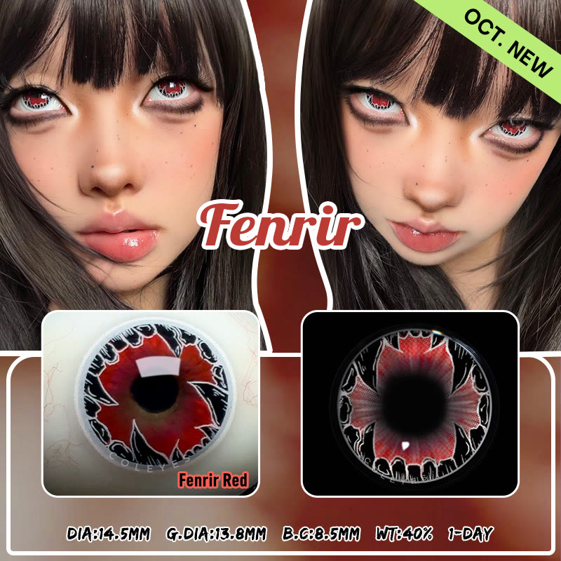 Coleyes Fenrir Red 1-Day Cosplay Colored Contacts - image 9
