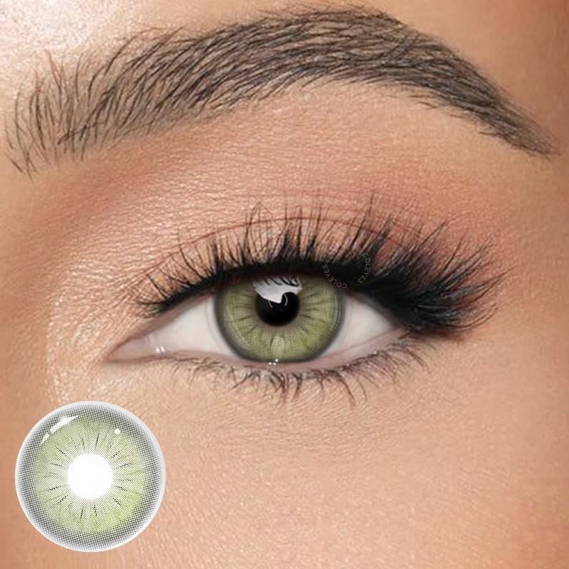 Coleyes Cedar Green Yearly Colored Contacts - Cedar Green - 0.00 - FA35-2 - image 1