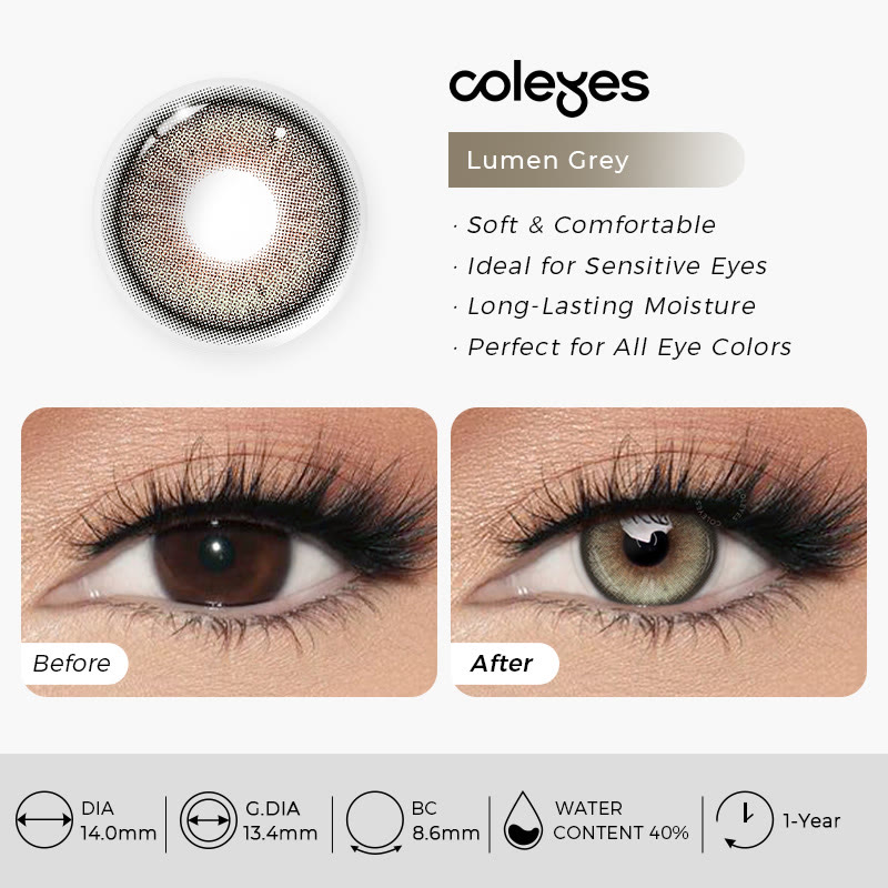 Coleyes Lumen Grey Yearly Colored Contacts - image 7