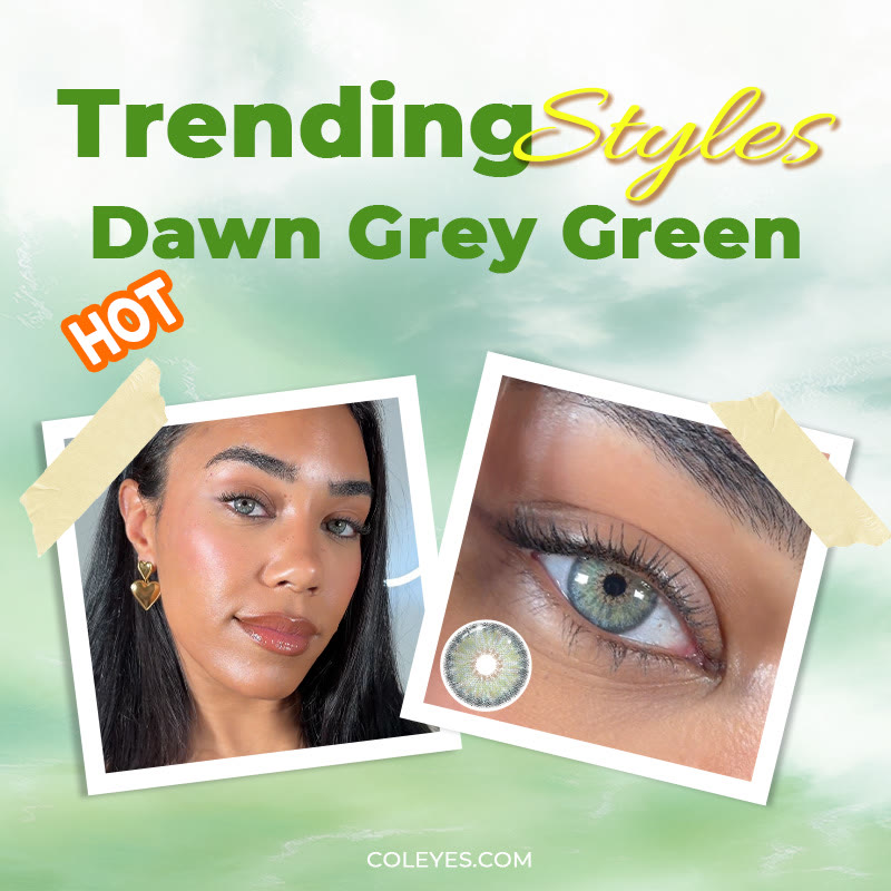 Coleyes Dawn Grey Green Yearly Prescription Colored Contacts - image 9