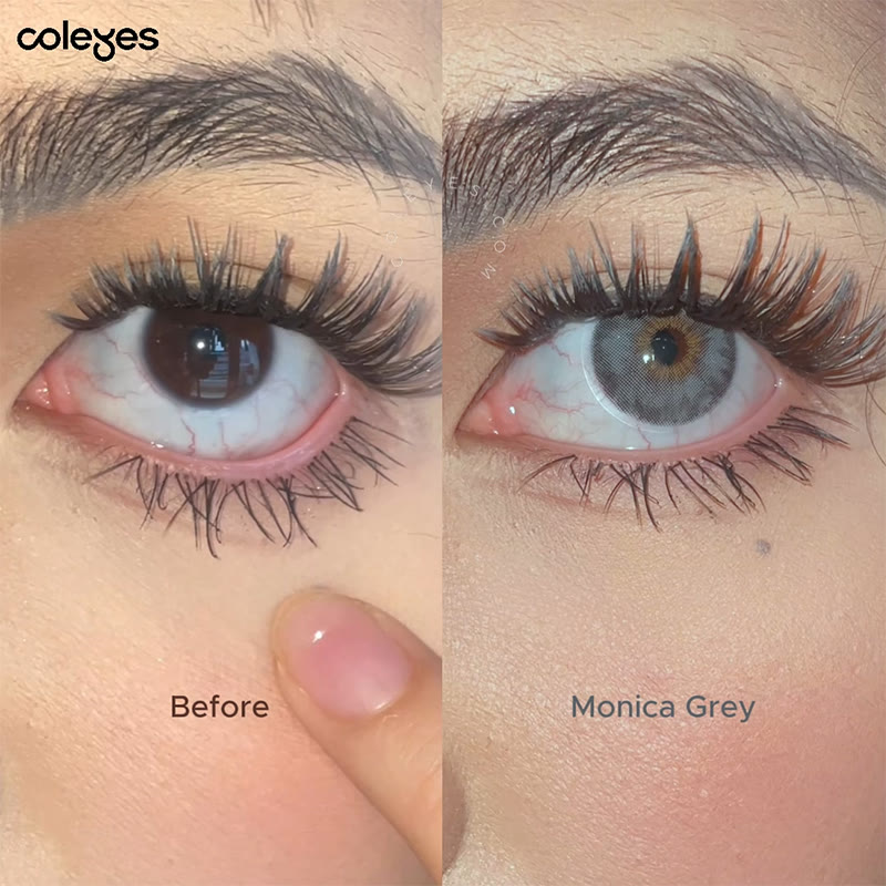 Coleyes Monica Grey Small Pupil Yearly Colored Contacts
