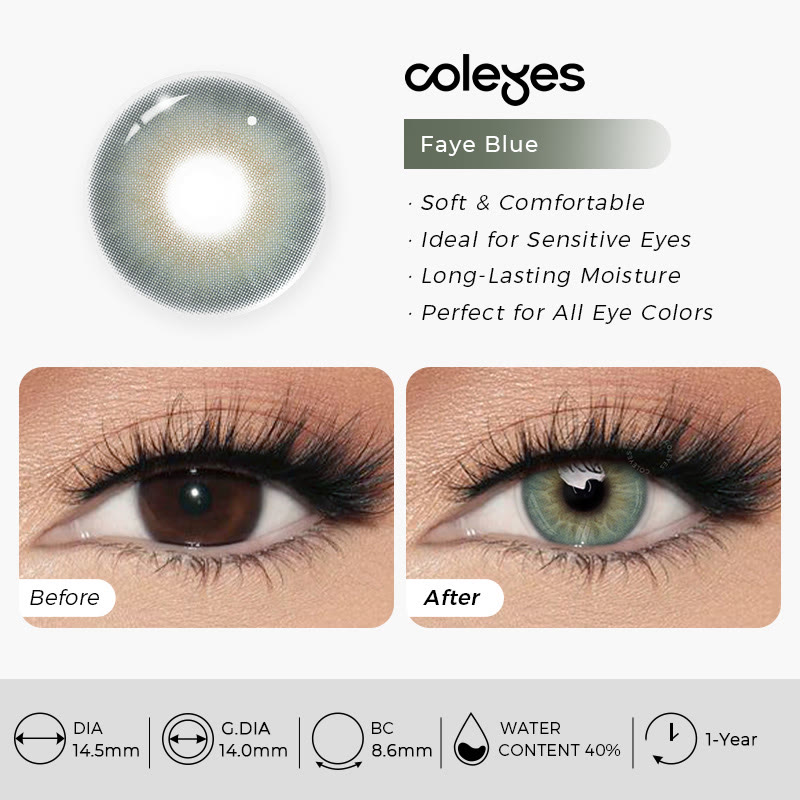Coleyes Faye Blue Yearly Colored Contacts - image 9