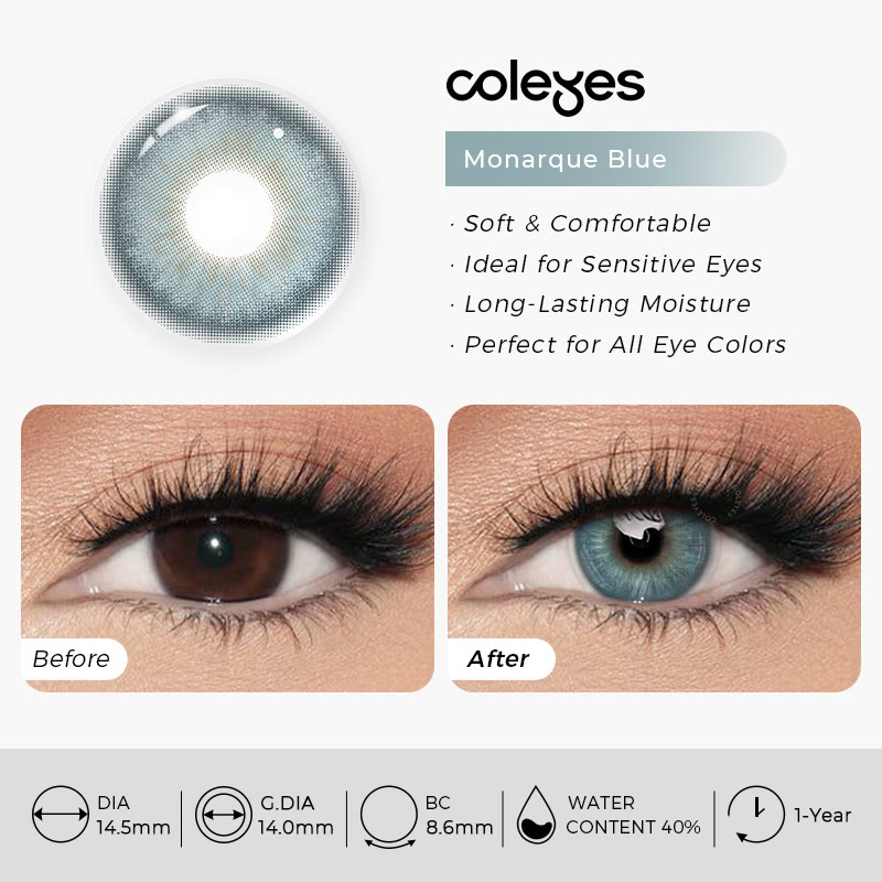 Coleyes Monarque Blue Yearly Colored Contacts - image 11