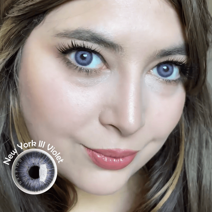 Coleyes New York III Violet Yearly Prescription Colored Contacts - image 6