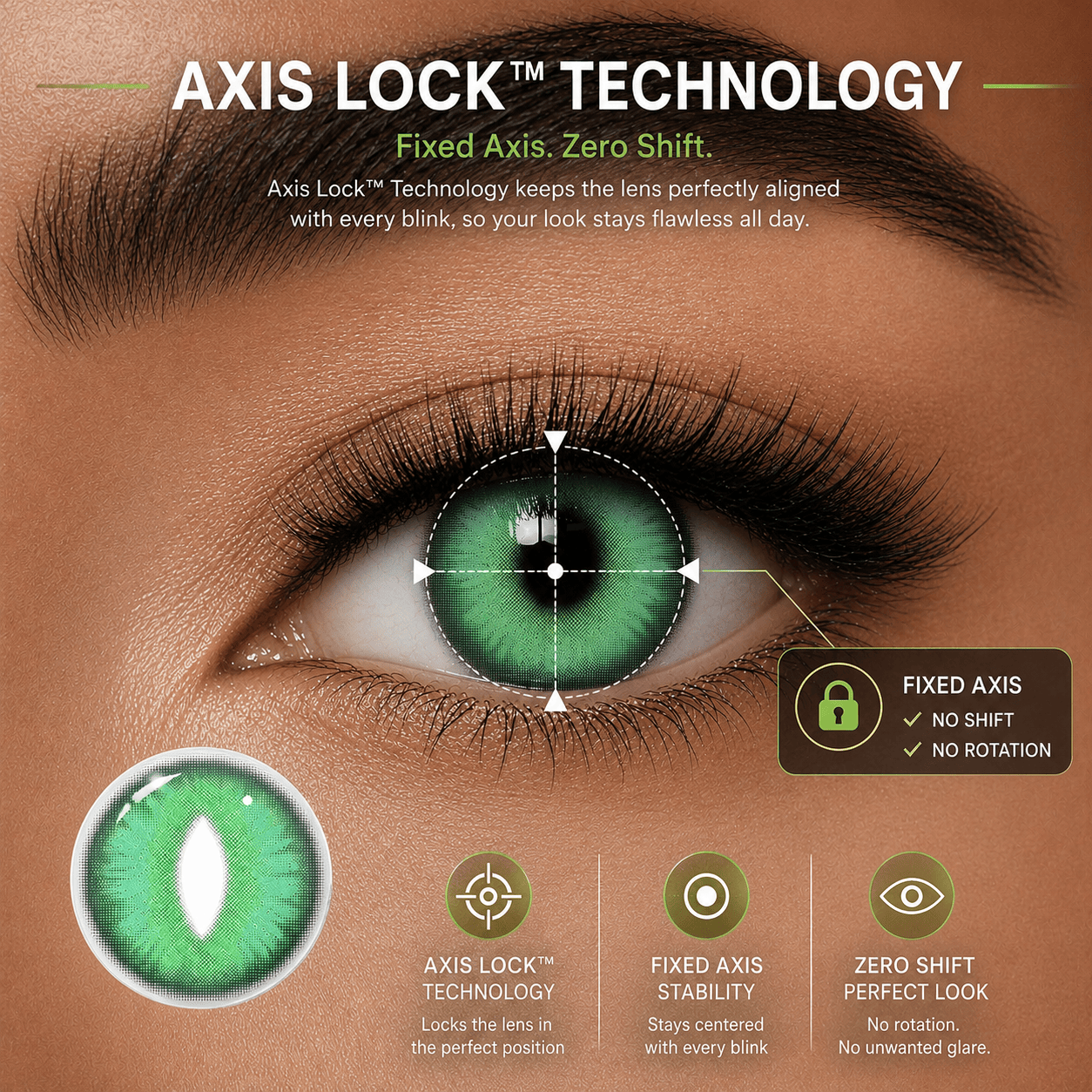 Coleyes Dragon Soul Green 1-Day Cosplay Colored Contacts - Dragon Soul Green (Axis Lock) (1-Day) - OD_DY01_GN_Pro - 0.00 - image 3