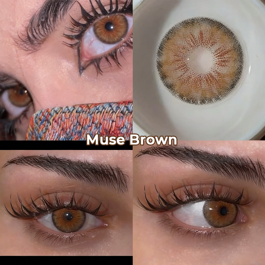 Coleyes Muse Brown Yearly Prescription Colored Contacts - image 7