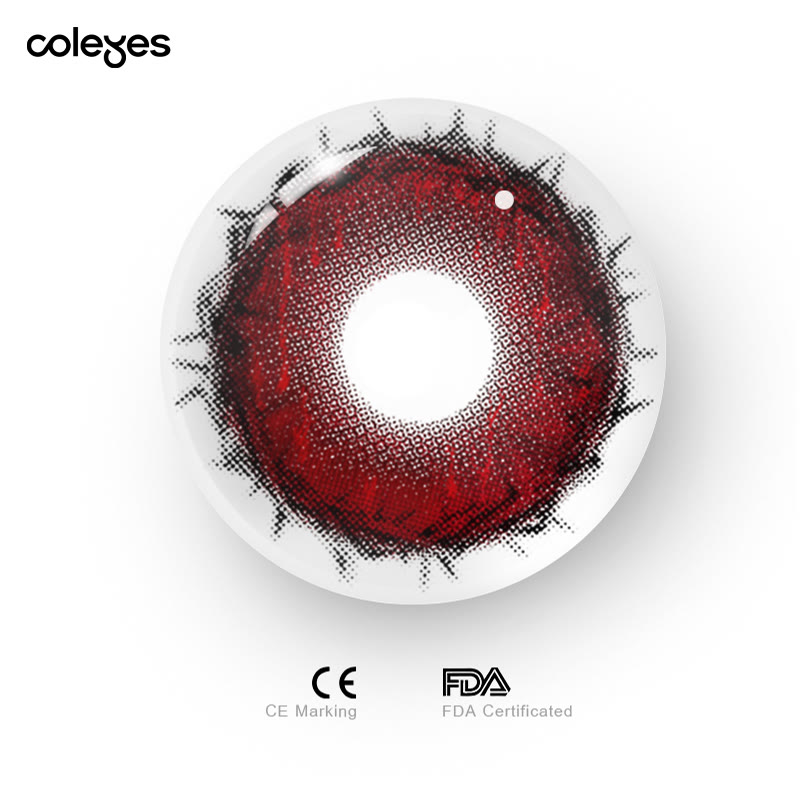 Coleyes Requiem Red Yearly Cosplay Colored Contacts - image 6