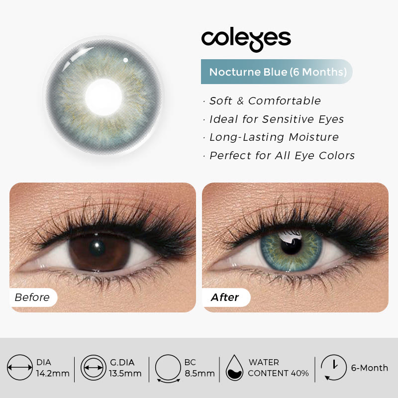 Coleyes Nocturne Blue 6-Month Colored Contacts - image 10
