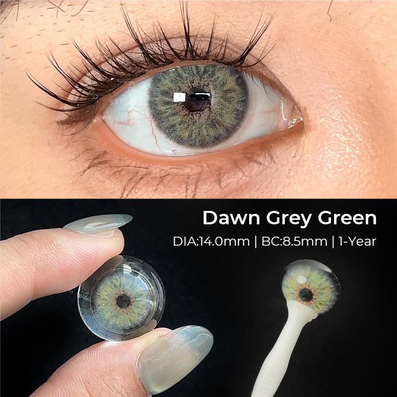 Coleyes Dawn Grey Green Prescription Colored Contacts - image 4
