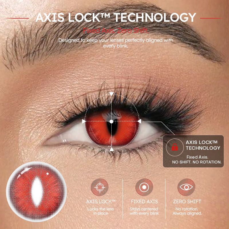 Coleyes Dragon Soul Red 1-Day Cosplay Colored Contacts - Dragon Soul Red (Axis Lock) (1-Day) - OD_DY01_RD_Pro - 0.00 - image 1