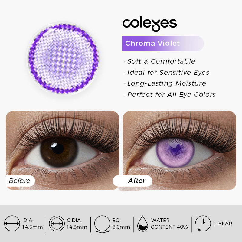 Coleyes Chroma Violet Yearly Cosplay Colored Contacts - image 4