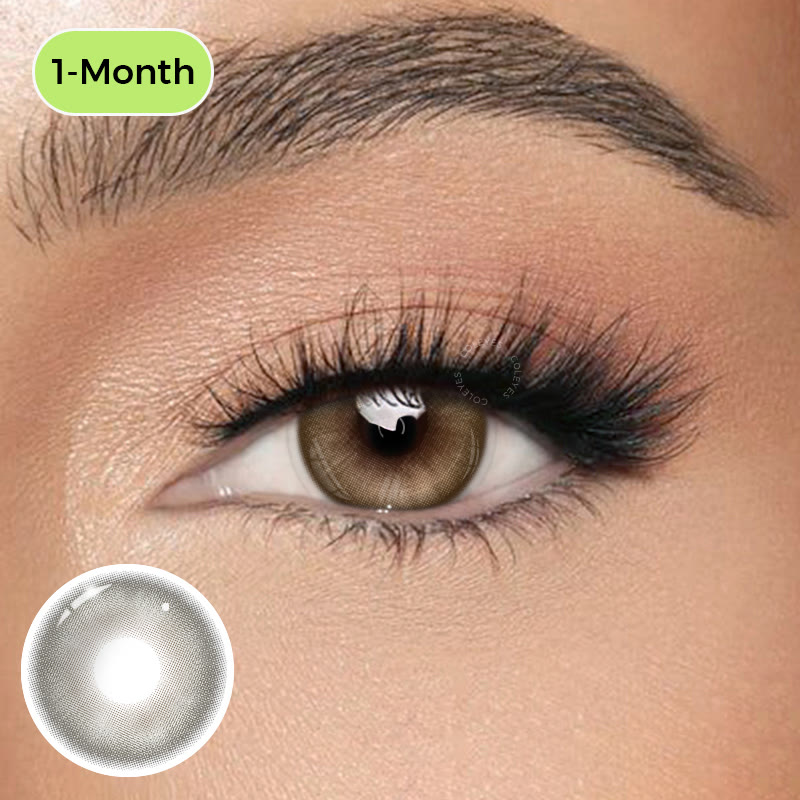 Coleyes Almond Grey Monthly Prescription Colored Contacts - Almond Grey (Monthly) - -8.00 - COMON_FD88-5 (HBE1205-5) - image 1