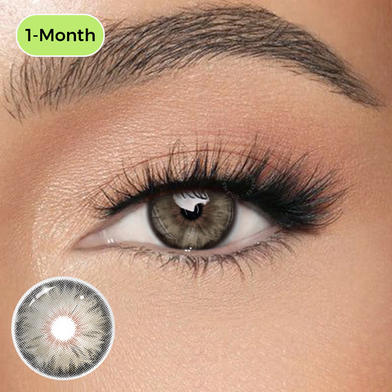 Coleyes Monica Brown Small Pupil Monthly Prescription Colored Contacts - Monica Brown (Monthly) - -8.00 - COMON_MI20-1 (HC1375-1) - image 1