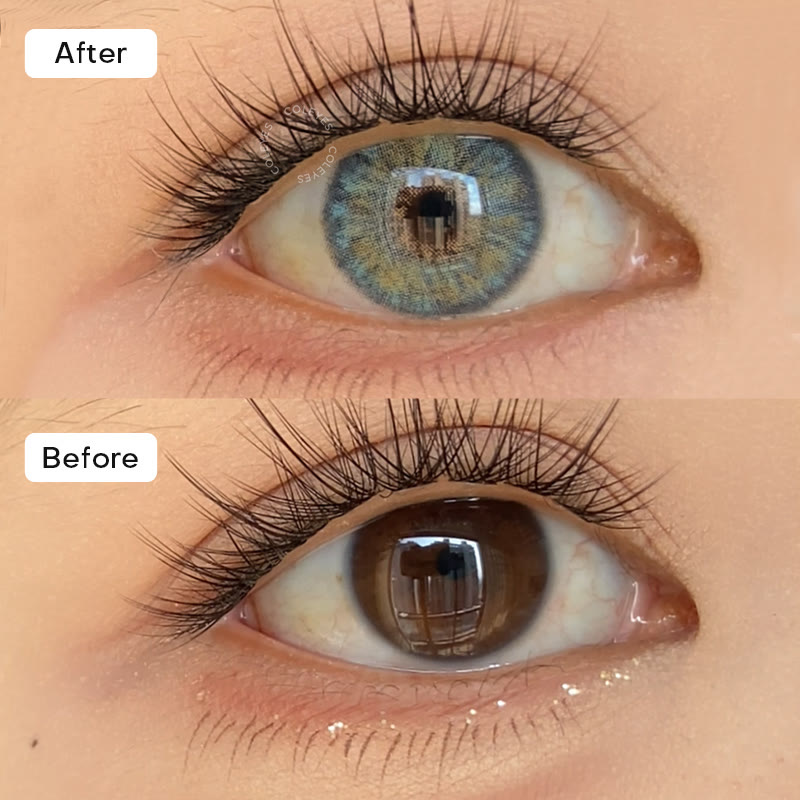 Coleyes Dawn Blue Small Pupil Monthly Prescription Colored Contacts - image 3