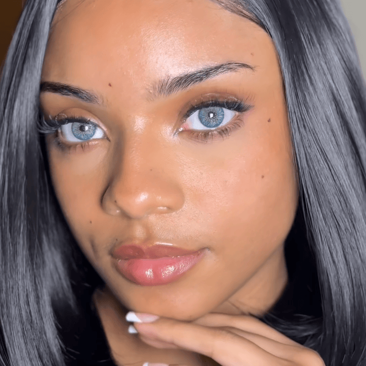 Coleyes Dawn Blue Small Pupil Monthly Prescription Colored Contacts - image 5