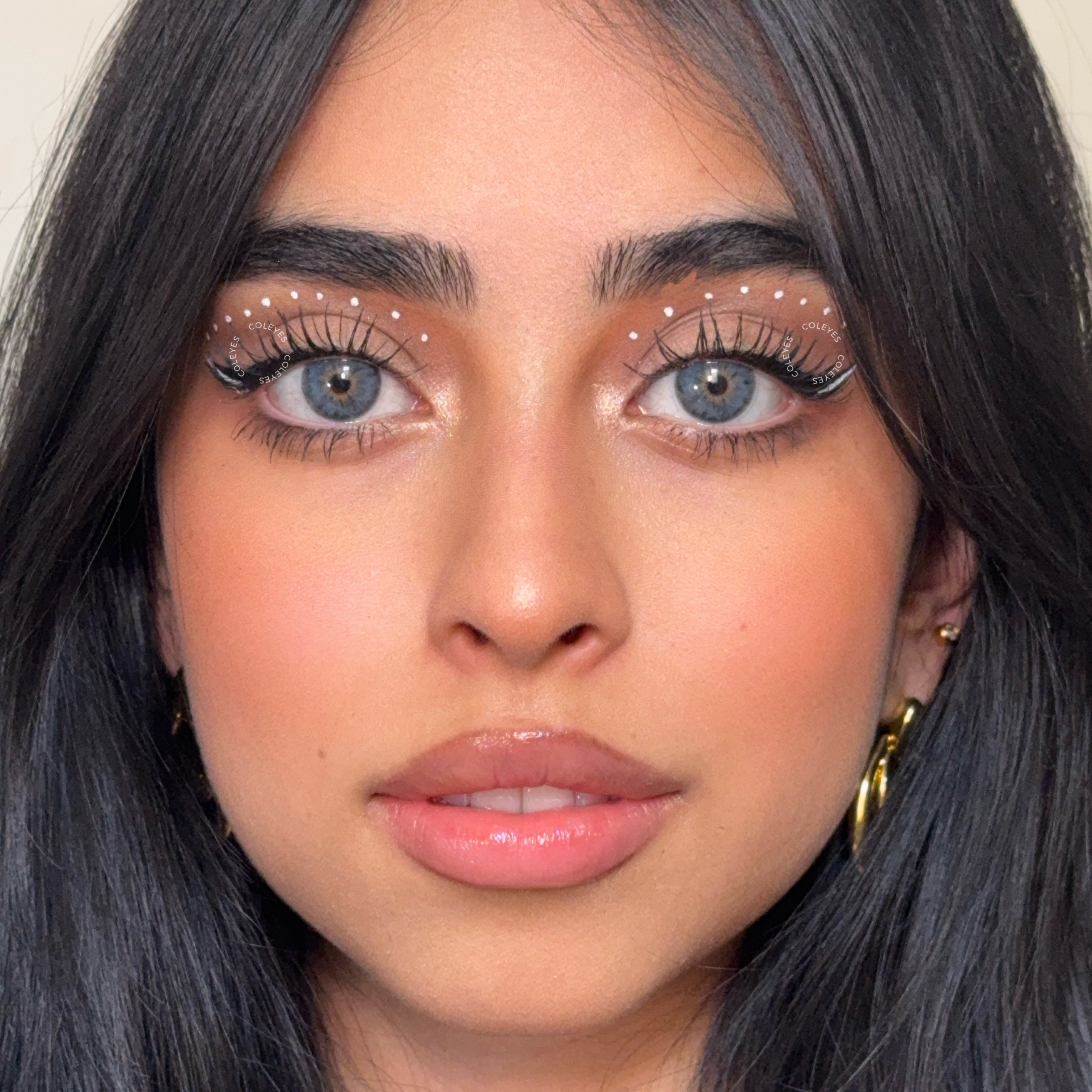 Coleyes Monica Blue Small Pupil Yearly Colored Contacts - image 4