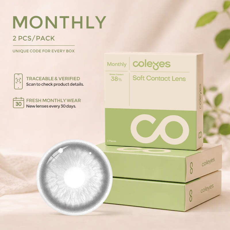 Coleyes K-Eyes Grey Monthly Prescription Colored Contacts - image 2