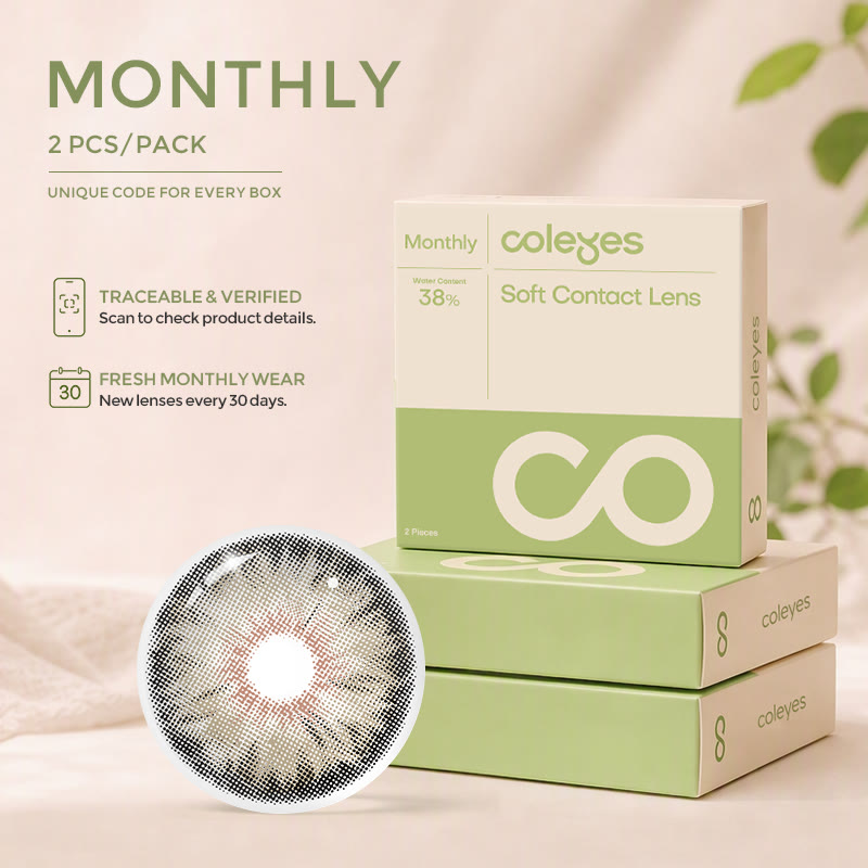 Coleyes Monica Brown Small Pupil Monthly Prescription Colored Contacts - image 2