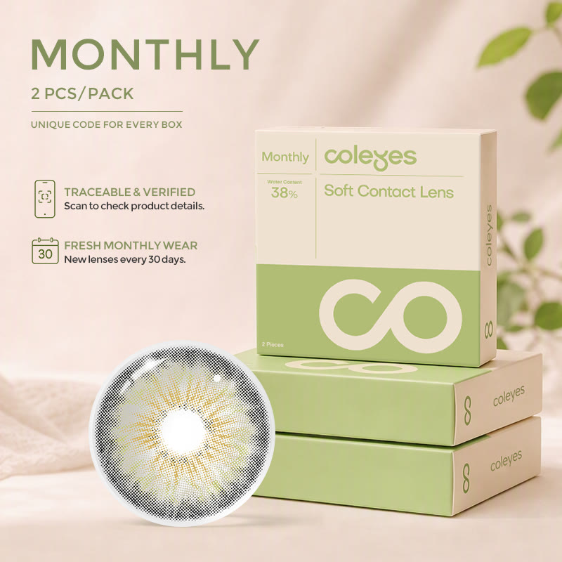 Coleyes Muse Grey Small Pupil Monthly Prescription Colored Contacts - image 2