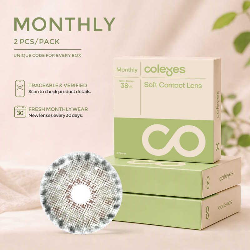 Coleyes Dawn Olive Small Pupil Monthly Prescription Colored Contacts - image 2