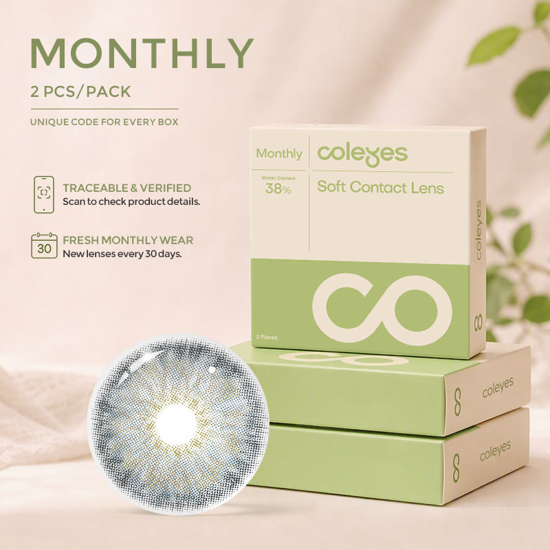 Coleyes Dawn Blue Small Pupil Monthly Prescription Colored Contacts - image 2