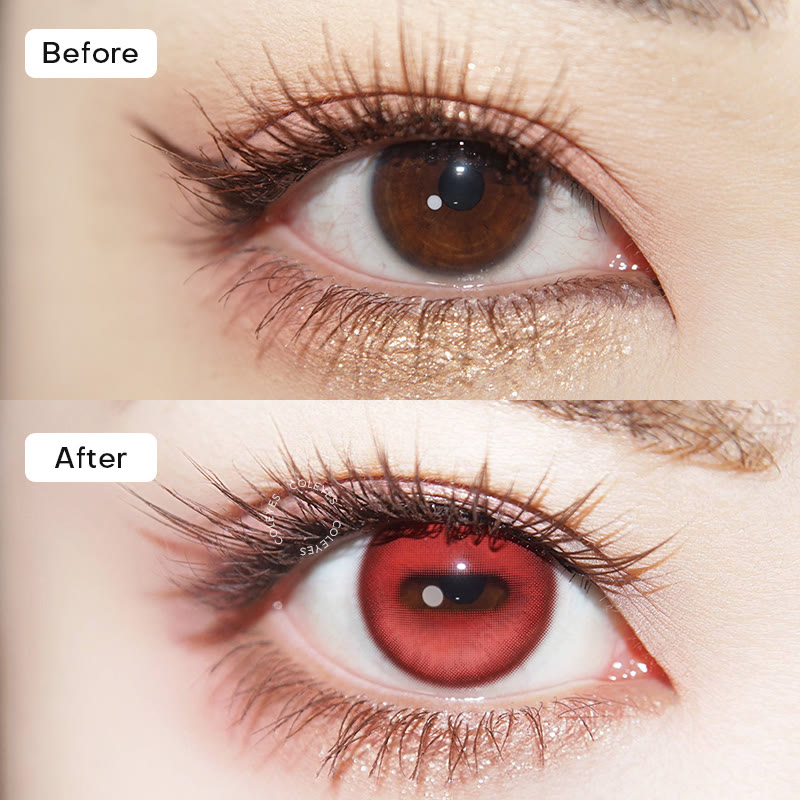 Coleyes Capra Red Cosplay Colored Contacts | 1 Day-4pcs - image 3