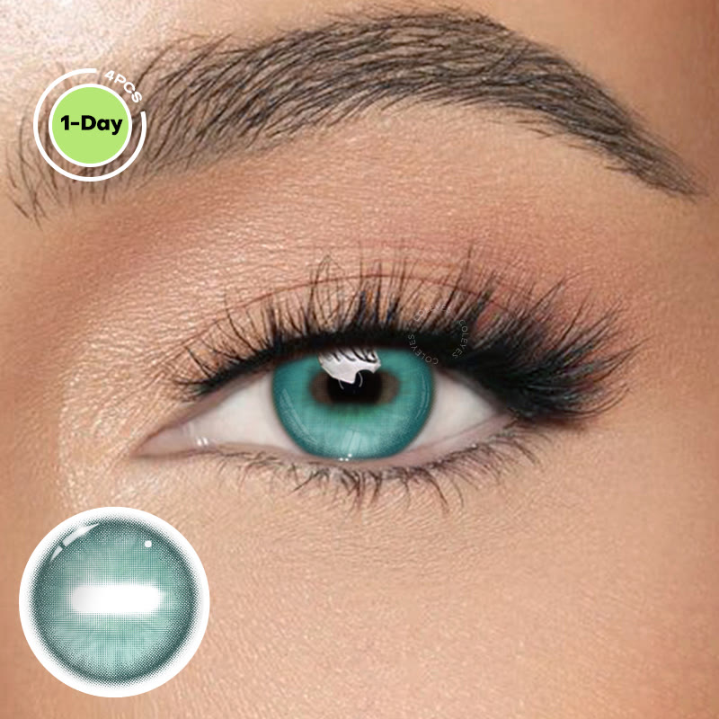 Coleyes Capra Turquoise Axis Lock Cosplay Colored Contacts | 1 Day-4pcs - Capra Turquoise (1 Day) - 0.00 - OD_DY16_BUGN_2Pair - image 1