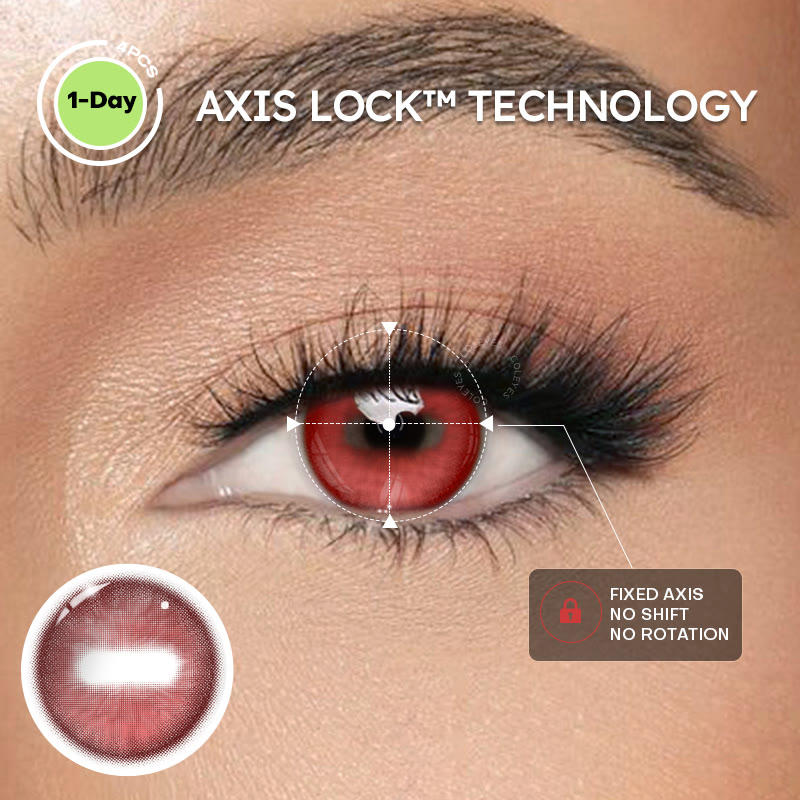 Coleyes Capra Red Axis Lock Cosplay Colored Contacts | 1 Day-4pcs - image 2