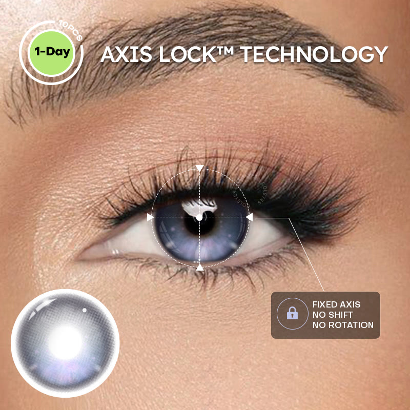 Coleyes Luna Violet Axis Lock Colored Contacts | 1 Day-10pcs - image 2