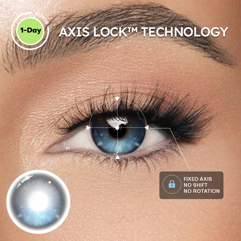 Coleyes Luna Blue Axis Lock Colored Contacts | 1 Day-10pcs - image 2
