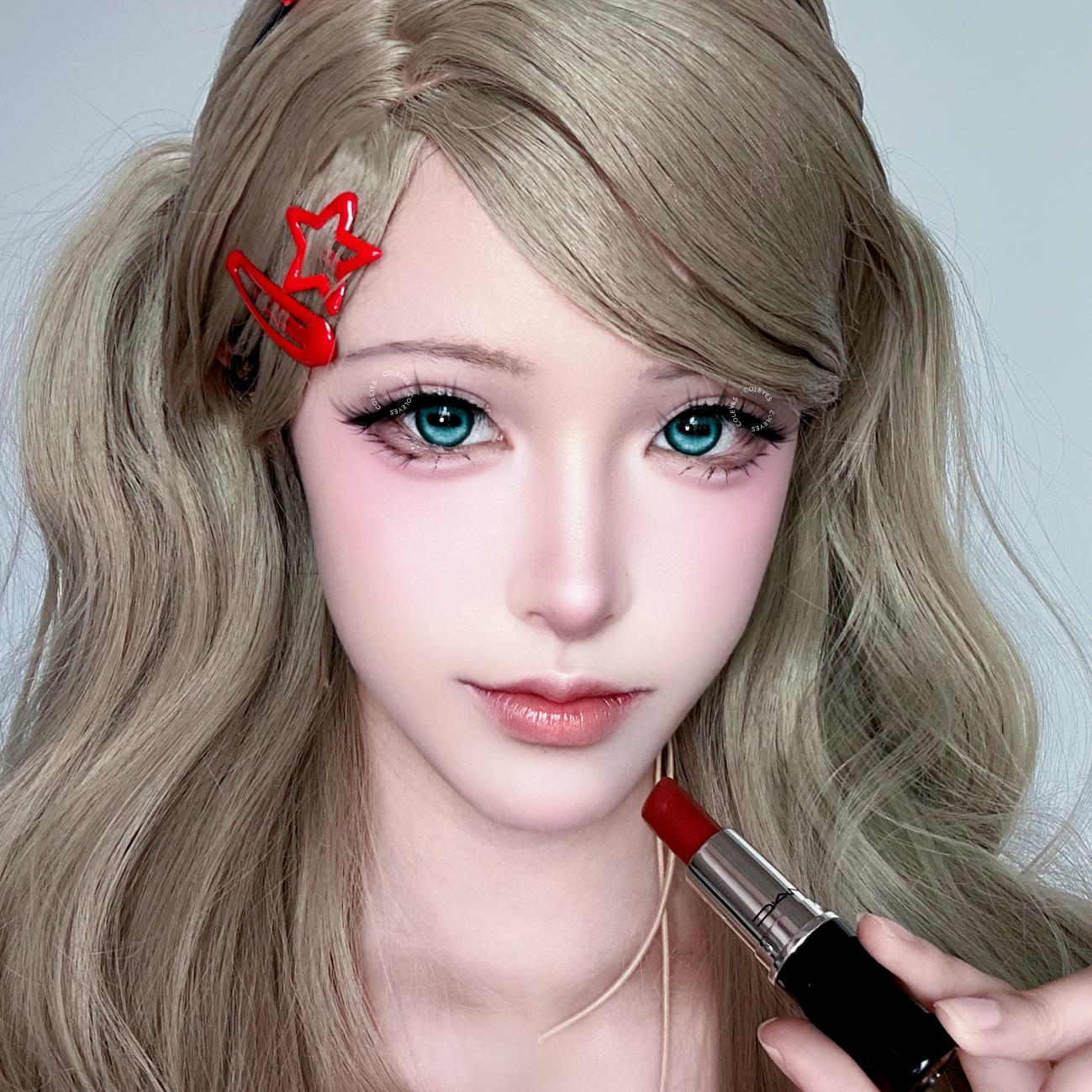 Coleyes Capra Turquoise Axis Lock Cosplay Colored Contacts | 1 Day-4pcs - image 5