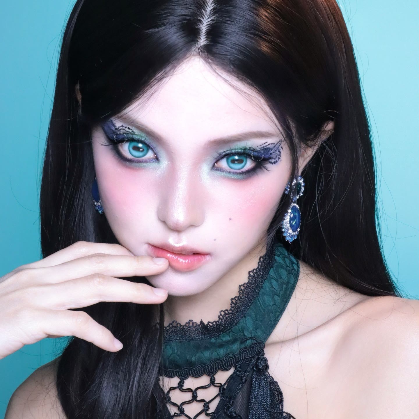 Coleyes Capra Turquoise Axis Lock Cosplay Colored Contacts | 1 Day-4pcs - image 4