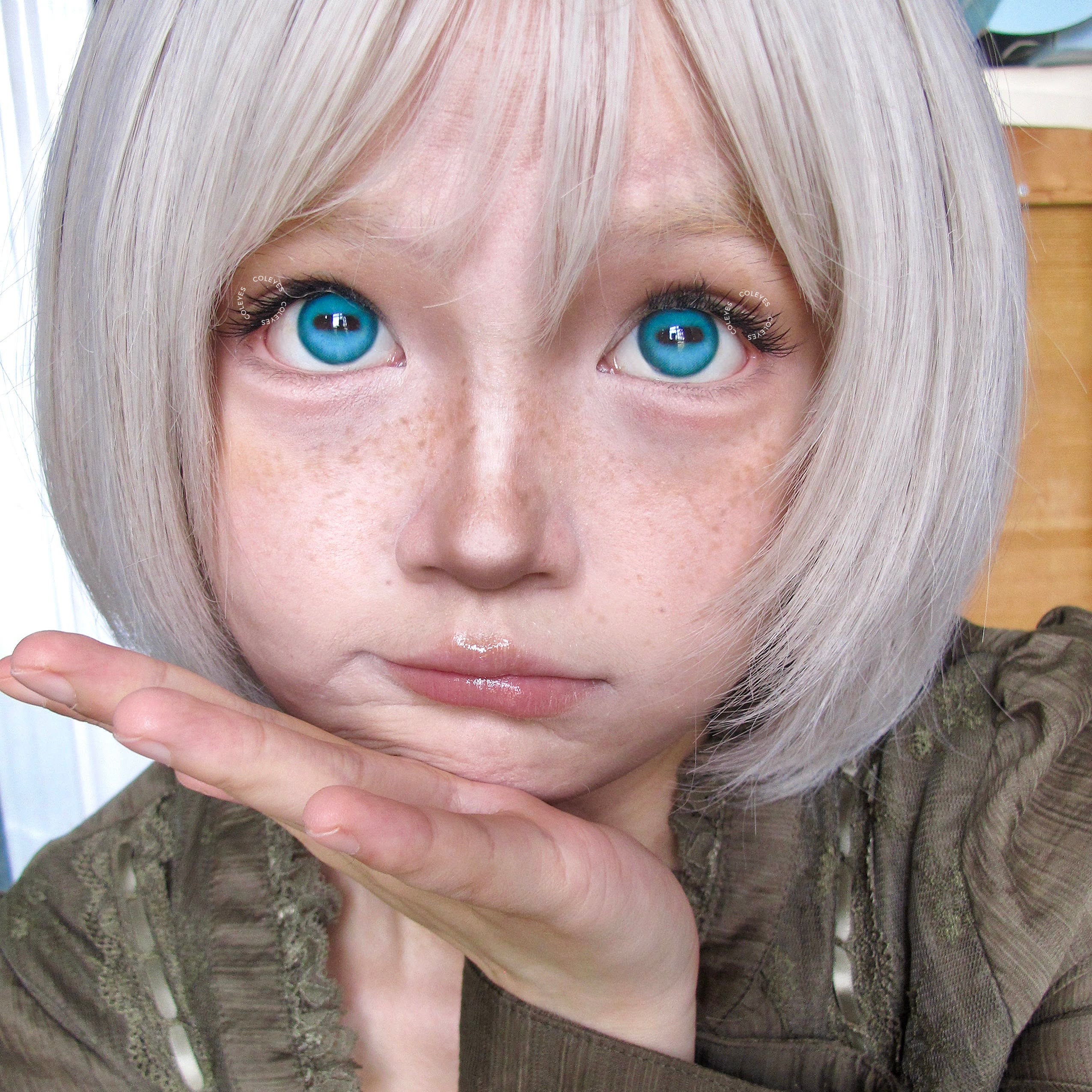 Coleyes Capra Turquoise Axis Lock Cosplay Colored Contacts | 1 Day-4pcs - image 6