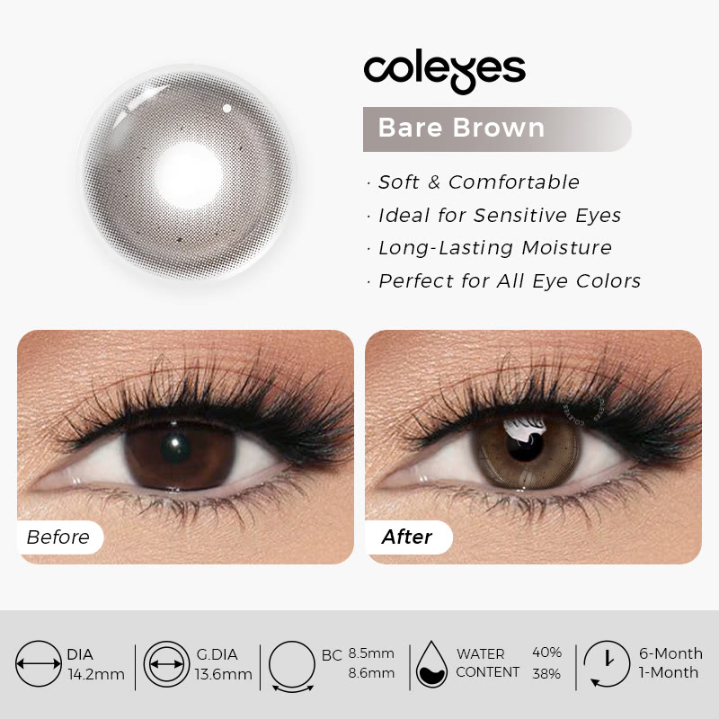Coleyes Bare Brown Prescription Colored Contacts - image 12