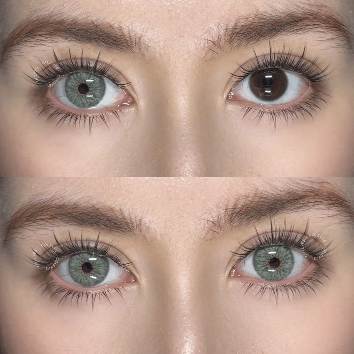 Coleyes Dawn Grey Green Small Pupil Prescription Colored Contacts - image 4