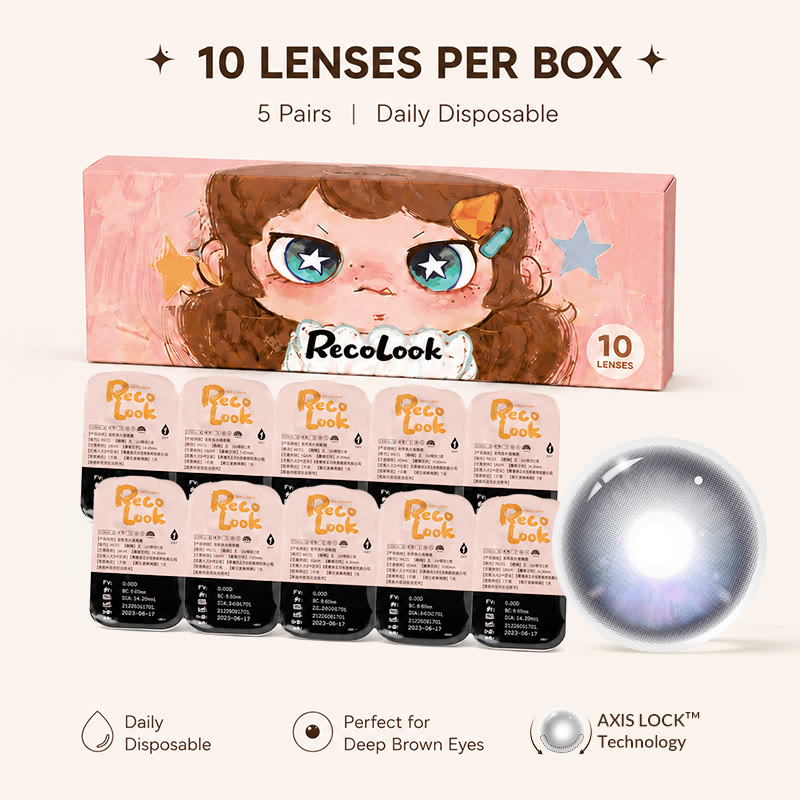 Coleyes Luna Violet Axis Lock Colored Contacts | 1 Day-10pcs - image 12