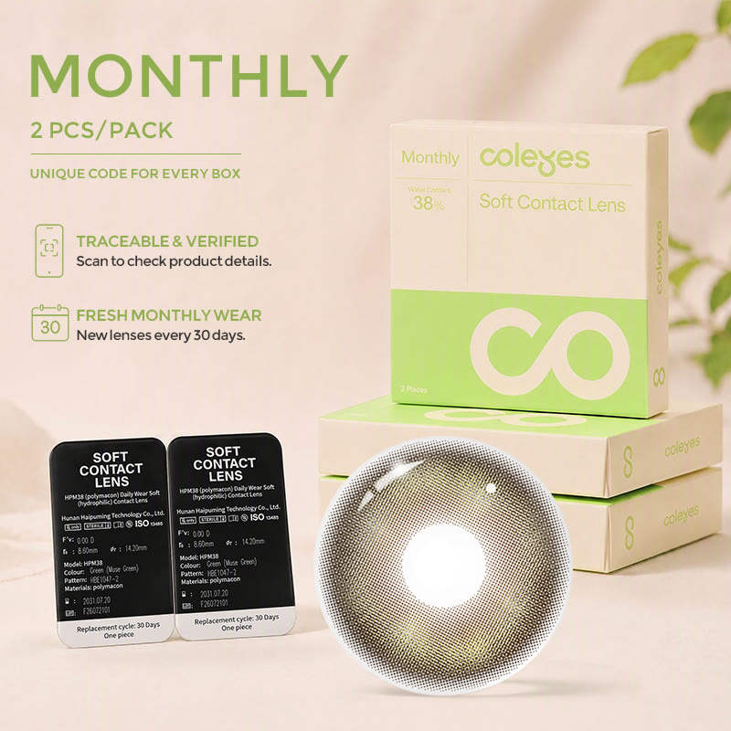 Coleyes Almond Brown Monthly Prescription Colored Contacts - image 2