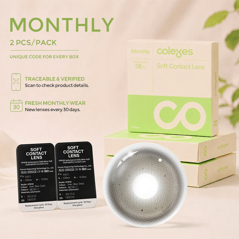 Coleyes Bare Olive Monthly Prescription Colored Contacts - image 2