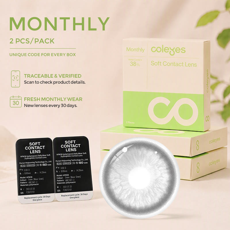 Coleyes K-Eyes Grey Monthly Prescription Colored Contacts - image 2