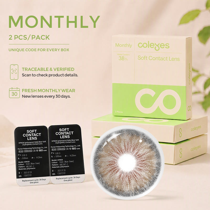 Coleyes Muse Brown Small Pupil Monthly Prescription Colored Contacts - image 2