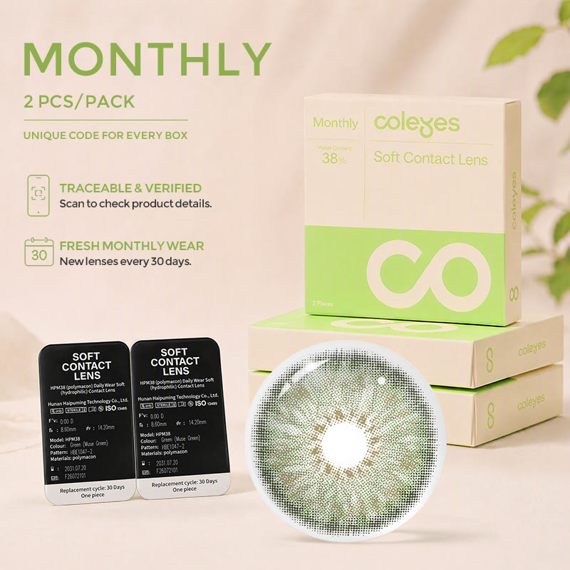 Coleyes Dawn Olive Small Pupil Monthly Prescription Colored Contacts - image 2