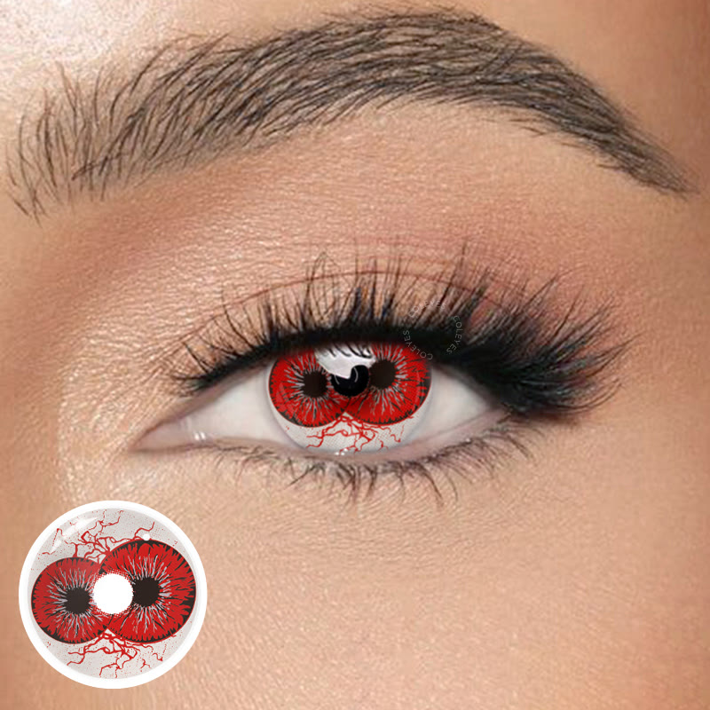 Coleyes Double Vision Red Yearly Cosplay Colored Contacts  - image 1