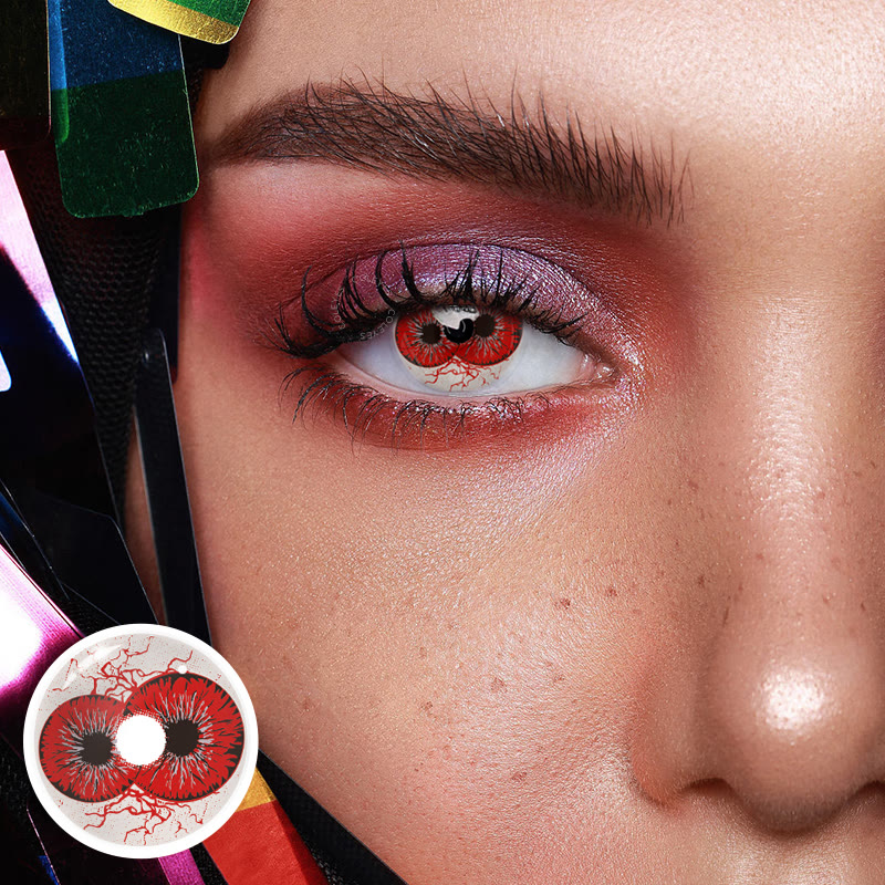 Coleyes Double Vision Red Yearly Cosplay Colored Contacts  - image 10