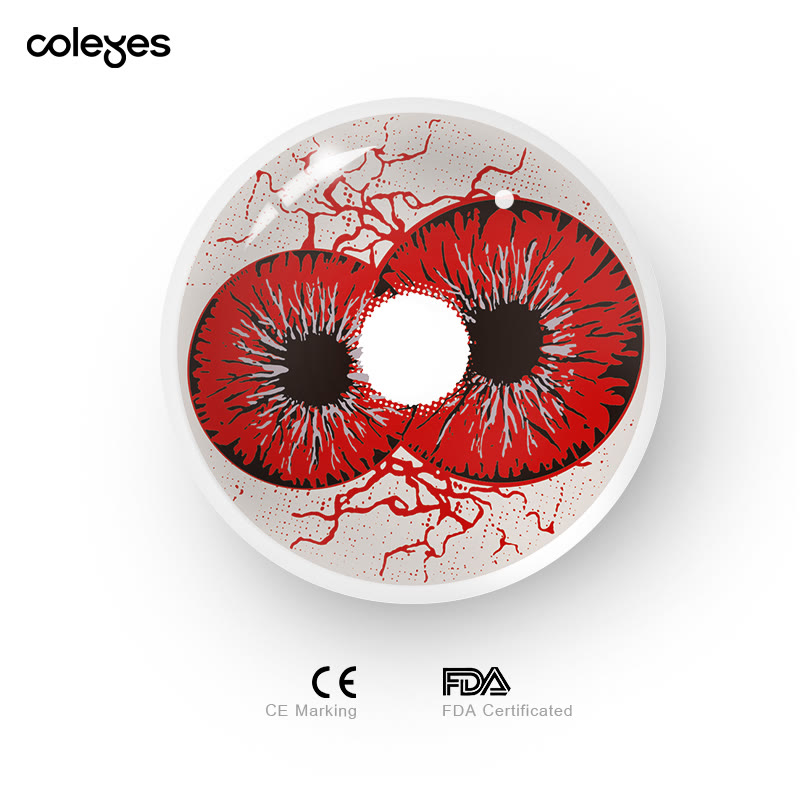 Coleyes Double Vision Red Yearly Cosplay Colored Contacts  - image 11