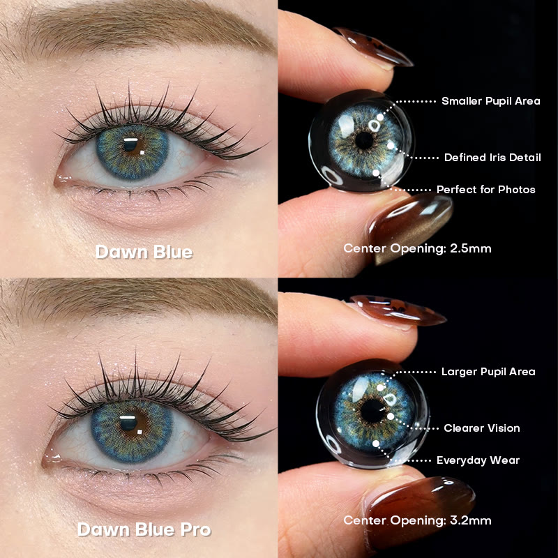 Coleyes Dawn Blue Pro Monthly Prescription Colored Contacts - image 3