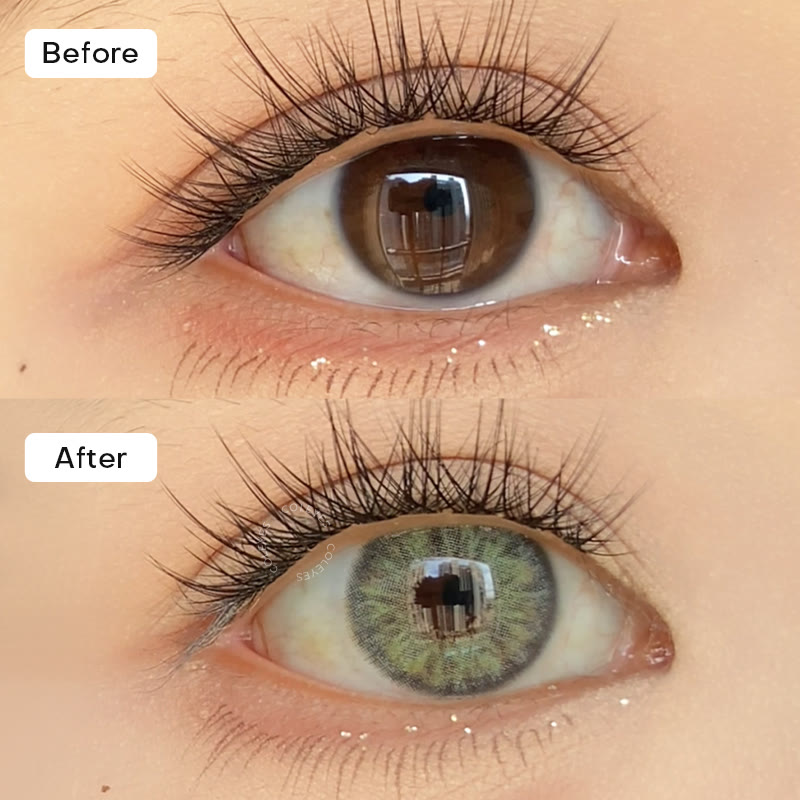 Coleyes Dawn Grey Green Plus Monthly Prescription Colored Contacts - image 2