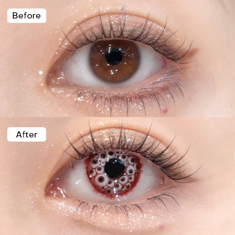 Coleyes Medusa Red Yearly Cosplay Colored Contacts - image 2
