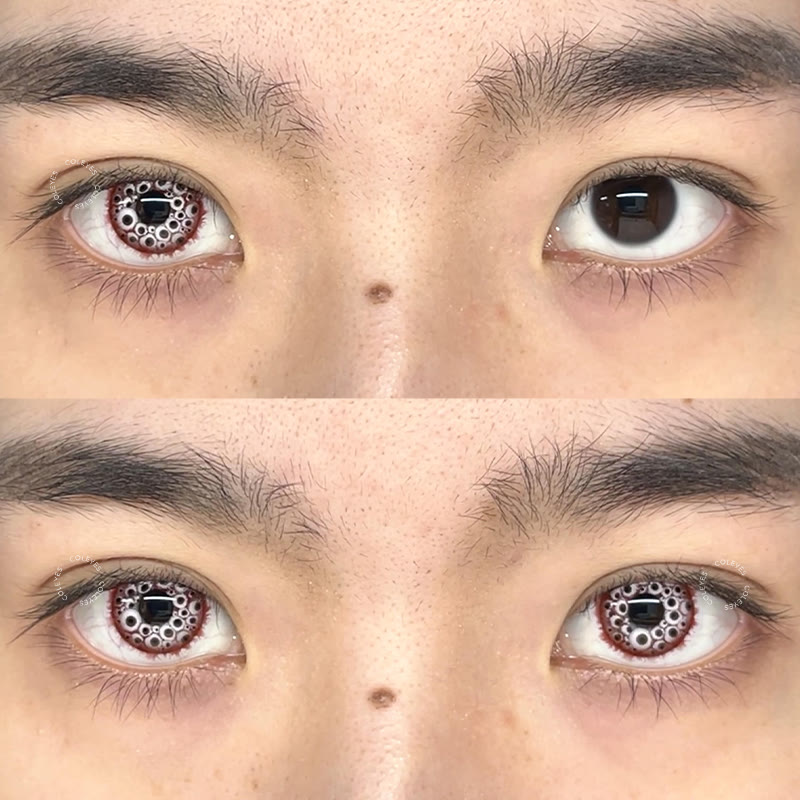 Coleyes Medusa Red Yearly Cosplay Colored Contacts - image 3